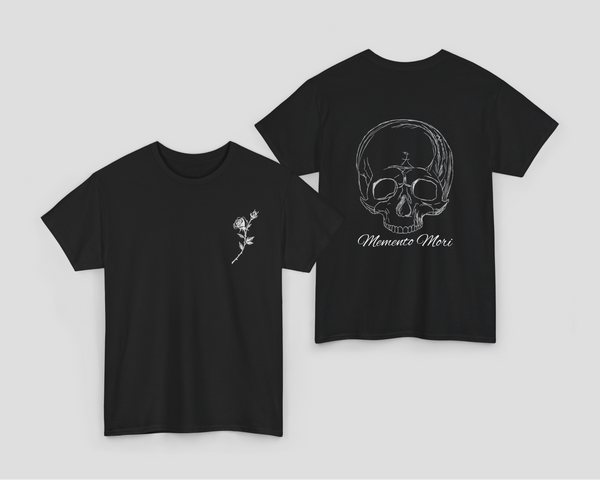 Memento Mori Heavy Cotton Tee Shirt Black