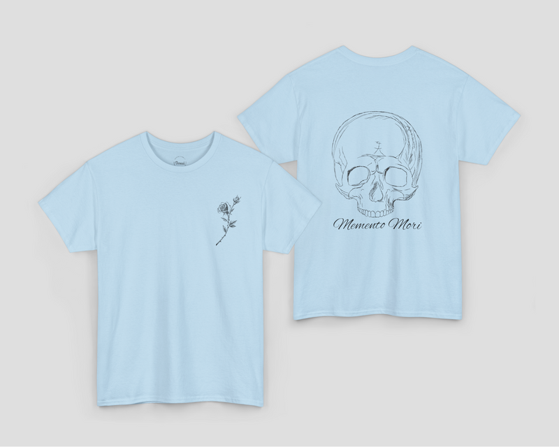 Memento Mori Heavy Cotton Tee Shirt blue