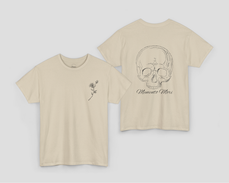 Memento Mori Heavy Cotton Tee Shirt Tan
